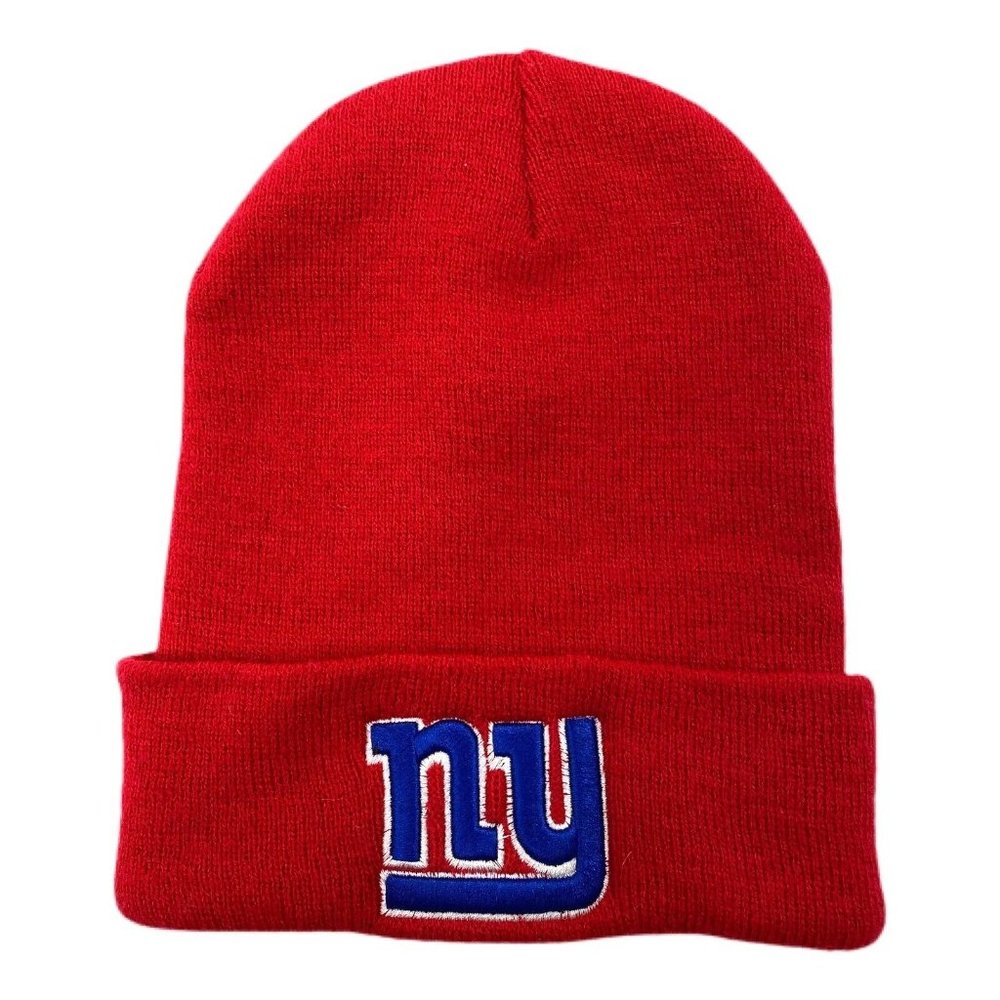 Vintage New York Giants Red Winter Hat Knit Beanie 90s Rare EUC NFL Men’s